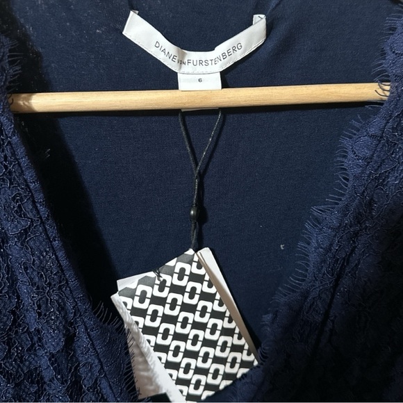 Diane Von Furstenberg Julianna Navy Lace Maxi Dress - NWT - Picture 7 of 7